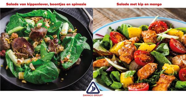chicken challenge salad mango spinach liver beans 