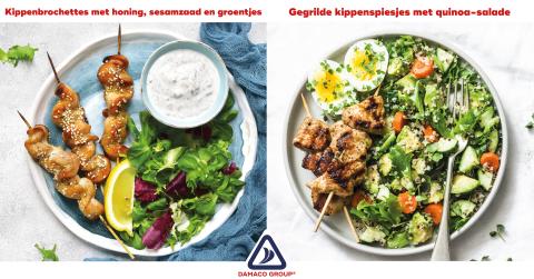 chicken challenge kip spiesje brochette honing sesamzaad groentjes quinoa 