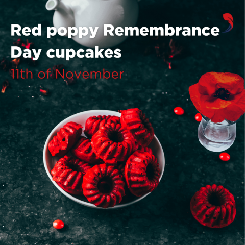 red poppy remembrance day cupcakes recipe damaco group 