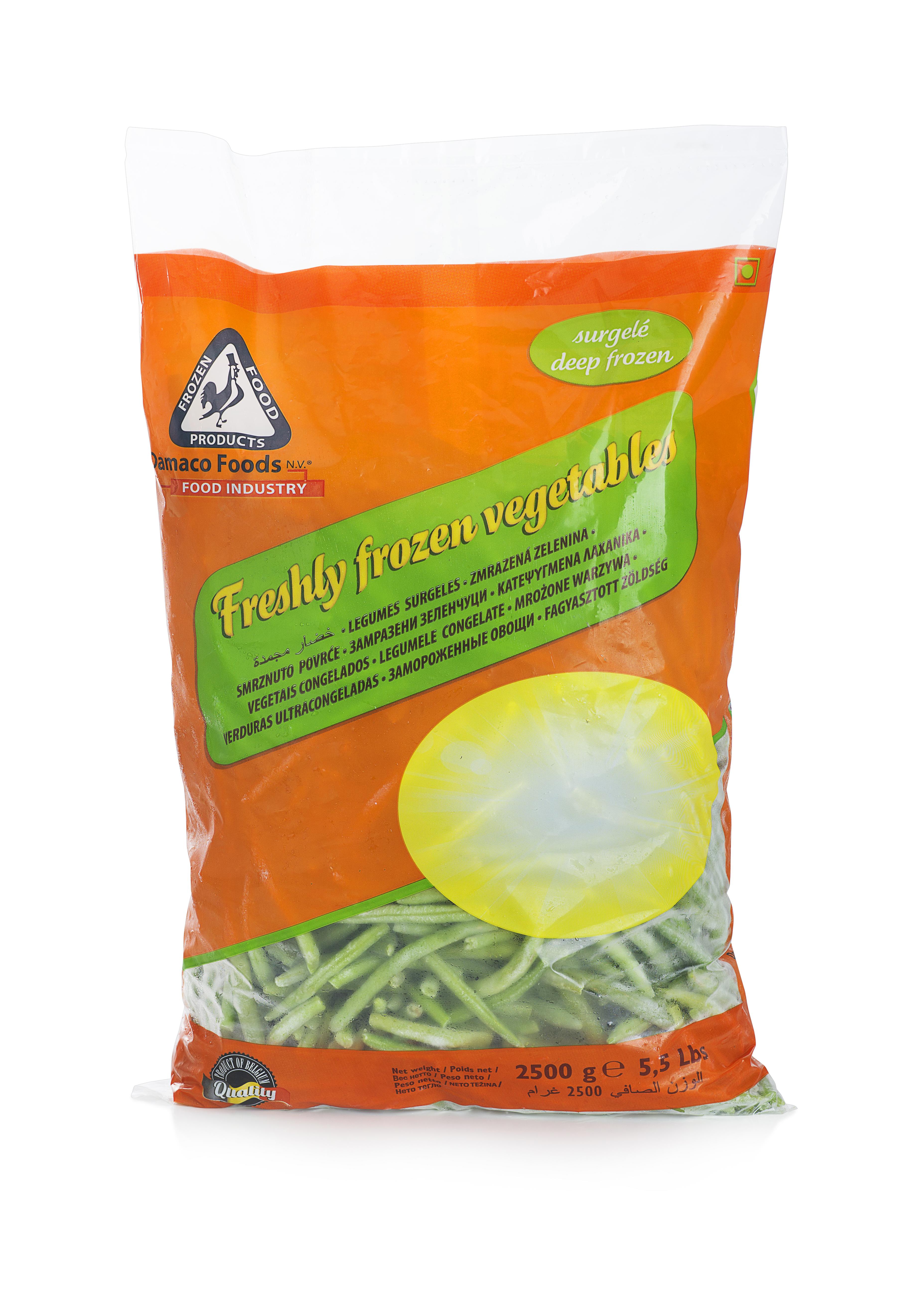 green beans damaco brand packaging