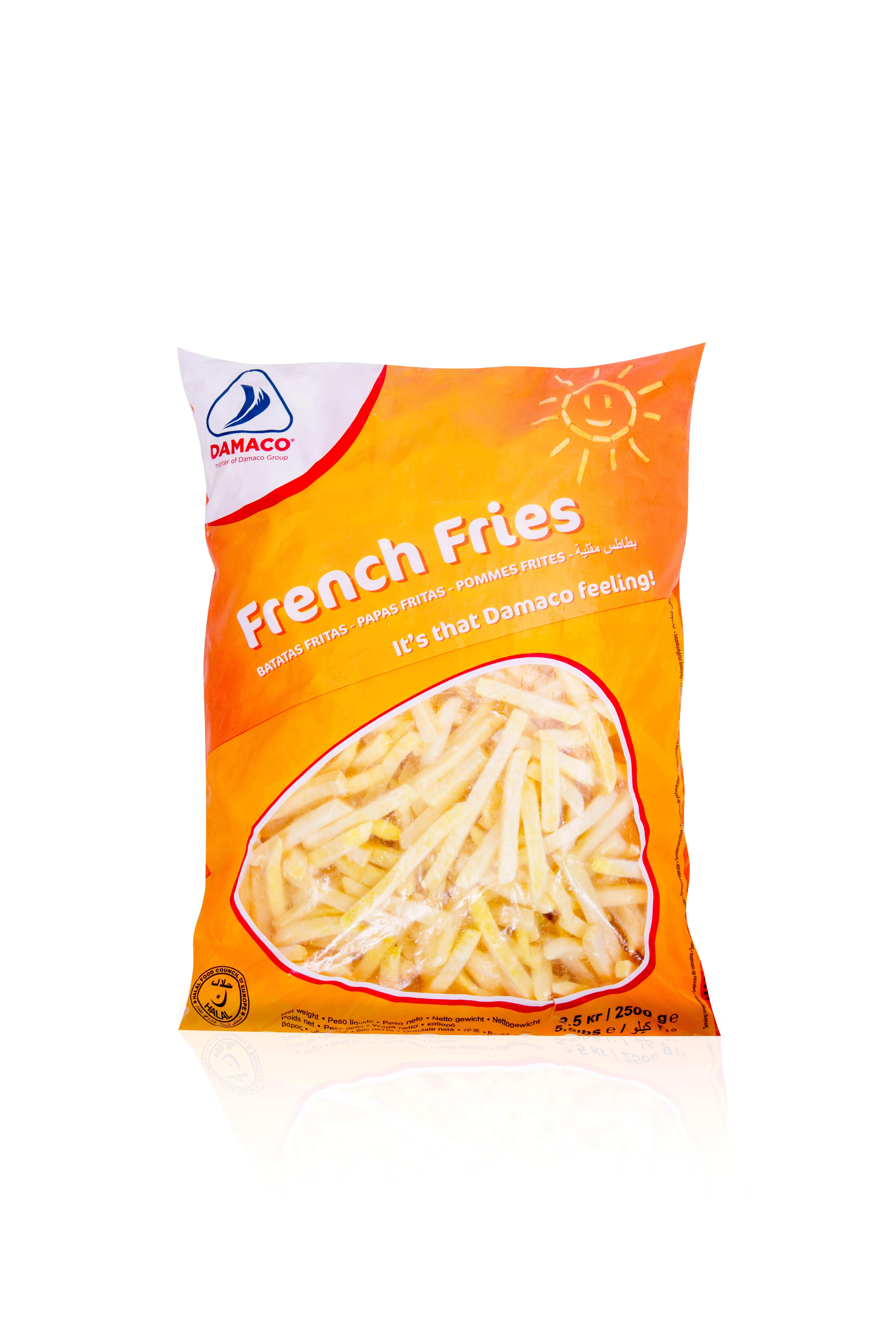French fries 9x9mm packaging Damaco brand